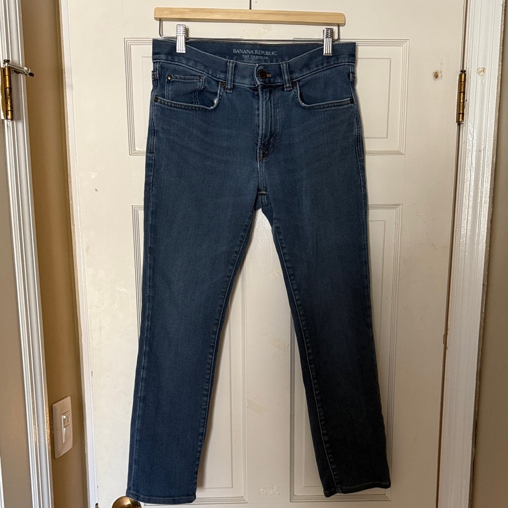 Banana Republic The Traveler Men's Dark Blue Slim Jeans